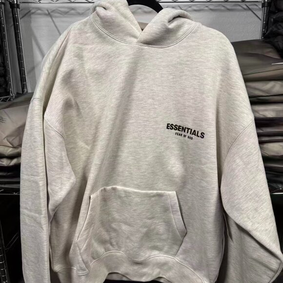 Authentic Essential Fear or God Light Oat Hoodie Brand New with Tag - Picture 1 of 5
